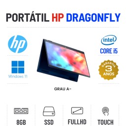 HP ELITE DRAGONFLY | 13.3" TOUCH FULLHD | I5-8265U | 8GB RAM | 240GB SSD