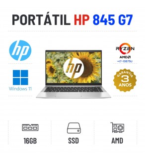 HP ELITEBOOK 845 G7 | 14" | RYZEN 7 PRO 4750U=I7-10875H | 16GB RAM | 240GB SSD