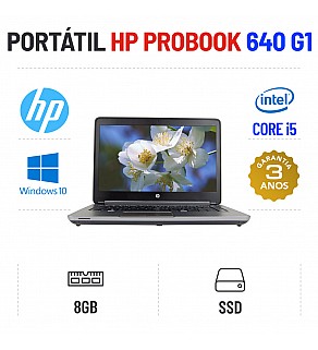 HP PROBOOK 640 G1 | 14.1" | I5-4210M | 8GB RAM | SSD 