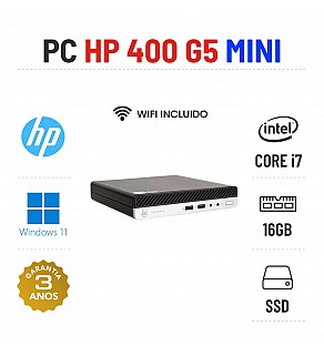 HP PRODESK 400 G5 MINI | i7-8700T | 16GB RAM | 240GB SSD OFERTA OFFICE
