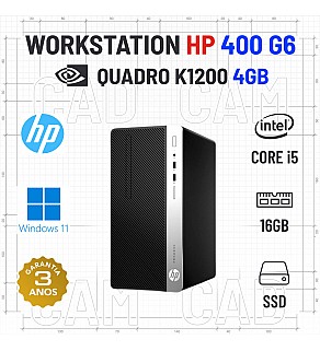 WORKSTATION HP PRODESK 400 G6 SFF i5-9600 16GB RAM 480GB SSD K1200-4GB