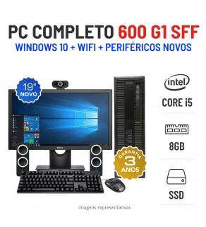 CONJUNTO PC I5 HP 600 G1 SFF COM MONITOR + ACESSÓRIOS