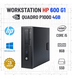 WORKSTATION HP PRODESK 600 G1 i5-4570 8GB RAM 240GB SSD QUADRO P1000-4GB