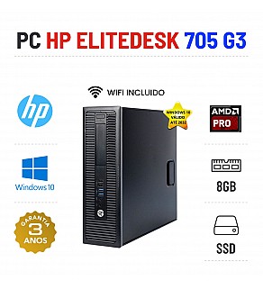 HP ELITEDESK 705 G3 SFF | AMD PRO A10-8770 | 8GB RAM | SSD