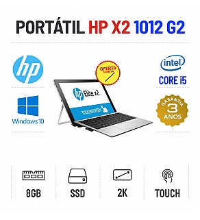 HP ELITE X2 1012 G2 | 12" TOUCH 2K | I5-7300U | 8GB RAM | 240GB SSD