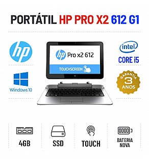 HP PRO X2 612 G1 | 12" TOUCH | I5-4202Y | 4GB RAM | SSD | BATERIA NOVA