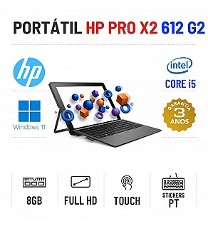 HP PRO X2 612 G2 | 12" TOUCH FULLHD | I5-7Y54 | 8GB RAM | 480GB SSD