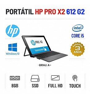 HP PRO X2 612 G2 | 12" TOUCH FULLHD | I5-7Y54 | 8GB RAM | 240GB SSD