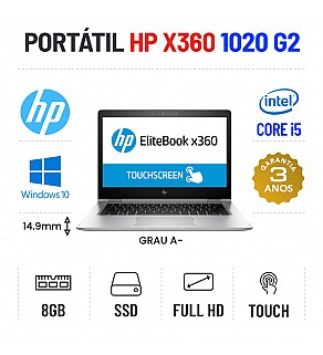HP ELITEBOOK X360 1020 G2 13.3" TOUCH FULLHD i5-7200u 8GB RAM 240GB SSD