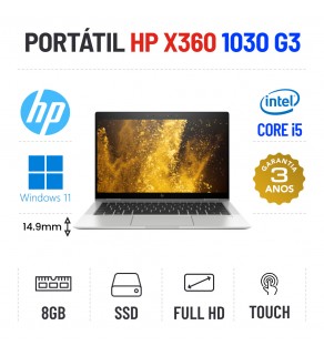 HP ELITEBOOK X360 1030 G3 13.3" TOUCH FULLHD i5-8350u 8GB RAM 240GB SSD