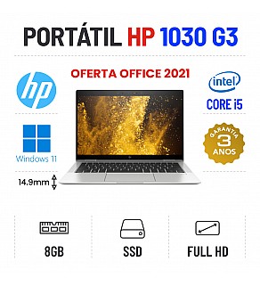 HP ELITEBOOK 1030 G3 | 13.3" | i5-8350u | 8GB RAM | 240GB SSD OFERTA OFFICE 2021