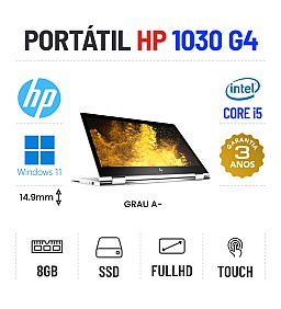HP ELITEBOOK X360 1030 G4 | 13.3" TOUCH FULLHD | i5-8265u | 8GB RAM | 240GB SSD