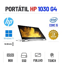 HP ELITEBOOK X360 1030 G4 | 13.3" TOUCH FULLHD | i5-8265u | 8GB RAM | 240GB SSD