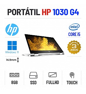 HP ELITEBOOK X360 1030 G4 | 13.3" TOUCH FULLHD | i5-8265u | 8GB RAM | 240GB SSD OFERTA OFFICE 2021