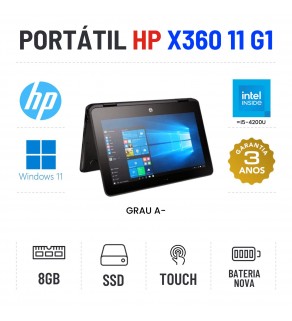 HP PROBOOK X360 11 G1 | 11.6" TOUCH | N4200=I5-4200U | 8GB RAM | 240GB SSD | BATERIA NOVA