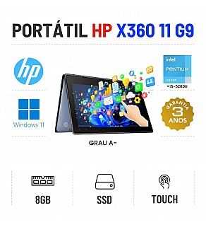 HP PRO X360 FORTIS 11 G9 | 11.6" TOUCH | N6000 = I5-5200U | 8GB RAM | SSD