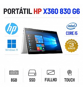 HP ELITEBOOK X360 830 G6 | 13.3" TOUCH FULLHD | I5-8265U | 8GB RAM | 240GB SSD