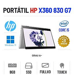 HP ELITEBOOK X360 830 G7 | 13.3" TOUCH FULLHD | I5-10210U | 8GB RAM | 240GB SSD