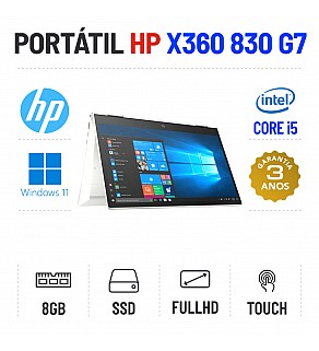 HP ELITEBOOK X360 830 G7 | 13.3" TOUCH FULLHD | I5-10210U | 8GB RAM | 240GB SSD