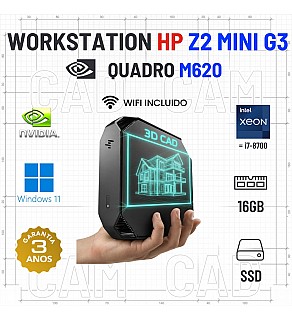 HP Z2 G3 MICRO/MINI | XEON=I7-8700 | 16GB RAM | 480GB SSD | QUADRO M620 | OFERTA DE OFFICE 2021