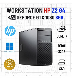 WORKSTATION HP Z2 G4 TOWER | i7-9700 | 32GB RAM | 480GB SSD | GTX1080-8GB | OFERTA DE OFFICE 2021