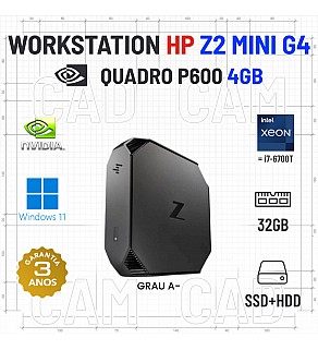 HP Z2 G4 MICRO/MINI | XEON=I7-6700T | 32GB RAM | SSD+HDD | QUADRO P600 4GB