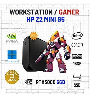 WORKSTATION/GAMER HP Z2 G5 MICRO/MINI | i7-10700K | 16GB RAM | 480GB SSD | RTX3000-6GB=RTX3050-6GB | OFERTA DE OFFICE 2021
