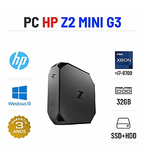 HP Z2 G3 MICRO/MINI XEON=I7-8700 32GB RAM SSD+HDD QUADRO M620 2GB
