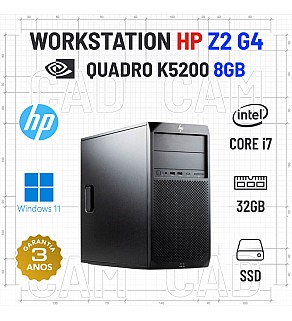 WORKSTATION HP Z2 G4 TOWER | i7-8700 | 32GB RAM | 480GB SSD | QUADRO K5200 8GB