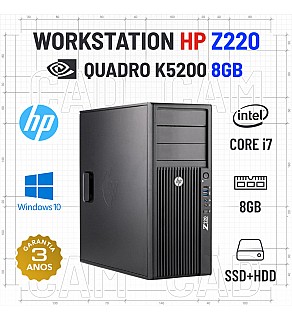 WORKSTATION HP Z220 i7-3770 8GB RAM SSD+HDD QUADRO K5200 8GB
