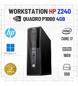 WORKSTATION 3D/CAD HP Z240 SFF | i7-6700 | 16GB RAM | 240GB SSD | QUADRO P1000-4GB