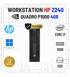 WORKSTATION 3D/CAD HP Z240 SFF | i7-6700 | 16GB RAM | 240GB SSD | QUADRO P1000-4GB | OFERTA DE OFFICE 2021 WORKSTATION 3D/CAD HP Z240 SFF | i7-6700 | 16GB RAM | 240GB SSD | QUADRO P1000-4GB | OFERTA DE OFFICE 2021
