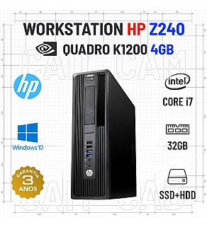 WORKSTATION HP Z240 SFF | i7-6700 | 32GB RAM | SSD+HDD | QUADRO K1200 4GB