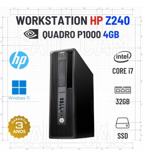 WORKSTATION HP Z240 SFF | i7-6700 | 32GB RAM | 240GB SSD | QUADRO P1000 4GB