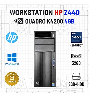 WORKSTATION HP Z440 XEON E5-1630 V3=i7-6700T 32GB RAM SSD+HDD QUADRO K4200 4GB