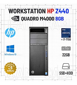 WORKSTATION HP Z440 XEON E5-1650 V4=i7-7700 32GB RAM SSD+HDD QUADRO M4000 8GB