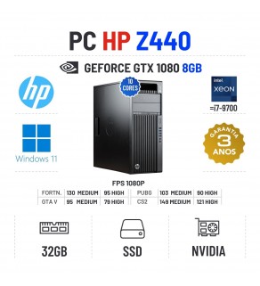 WORKSTATION HP Z440 | XEON 10 CORES SUPERIOR i7-9700 | 32GB RAM | 480GB SSD | GTX1080 8GB