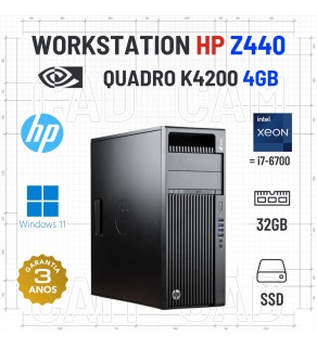 WORKSTATION HP Z440 | XEON=i7-6700 | 32GB RAM | 480GB SSD | QUADRO K4200 4GB