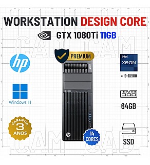 WORKSTATION DESIGN CORE HP Z640 | XEON 14 CORES = i9-10900 | 64GB RAM | 480GB SSD | GTX1080Ti-11GB | OFERTA DE OFFICE 2021