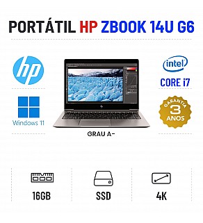 HP ZBOOK 14U G6 | 14" 4K | i7-8665U | 16GB RAM | 480GB SSD