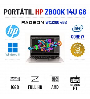 HP ZBOOK 14U G6 | 14" FULLHD | i7-8665U | 16GB RAM | 480GB SSD | AMD RADEON WX3200 4GB