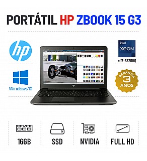 HP ZBOOK 15 G3 | 15.6" FULLHD | XEON E3-1505M V5=I7-6820HQ | 16GB | 512GB SSD + 256GB SSD | QUADRO M2000M 4GB