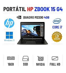 HP ZBOOK 15 G4 | 15.6" FULLHD | i7-7700HQ | 16GB RAM | 480GB SSD | QUADRO M2200 4GB