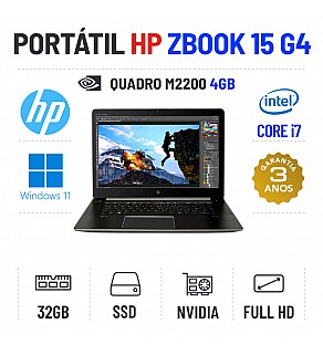 HP ZBOOK 15 G4 | 15.6" FULLHD | i7-7820HQ | 32GB RAM | 480GB SSD | QUADRO M2200 4GB