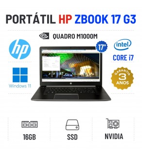 HP ZBOOK 17 G3 | 17" | i7-6700HQ | 16GB RAM | 480GB SSD | QUADRO M1000M