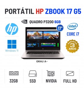 HP ZBOOK 17 G5 | 17" FULLHD | i7-8850H | 32GB RAM | 480GB SSD | QUADRO P3200 6GB