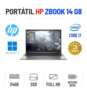 HP ZBOOK FIREFLY 14 G8 | 14" FULLHD | i7-1185G7 | 24GB RAM | 960GB SSD | BATERIA NOVA