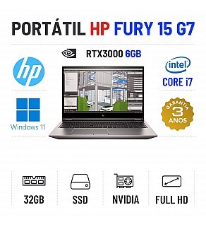 HP ZBOOK FURY 15 G7 | 15.6" FULLHD | i7-10850H | 32GB RAM | 960GB SSD | RTX3000 6GB