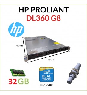 SERVIDOR HP DL360 G8 XEON 2x E5-2630V2 32GB RAM 146GB SAS 2 PSU