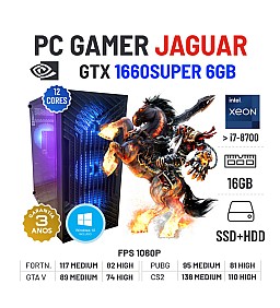 PC GAMER JAGUAR | GTX1660SUPER-6GB | XEON 12 CORES SUPERIOR A I7-8700 | 16GB RAM | SSD+HDD